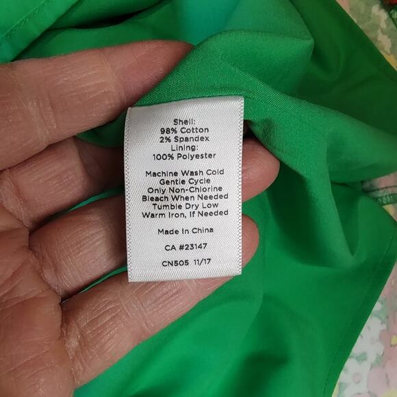 Talbots Springtime Floral Shift Dress in Green/Multicolor Size 2 Petite - Picture 8 of 13